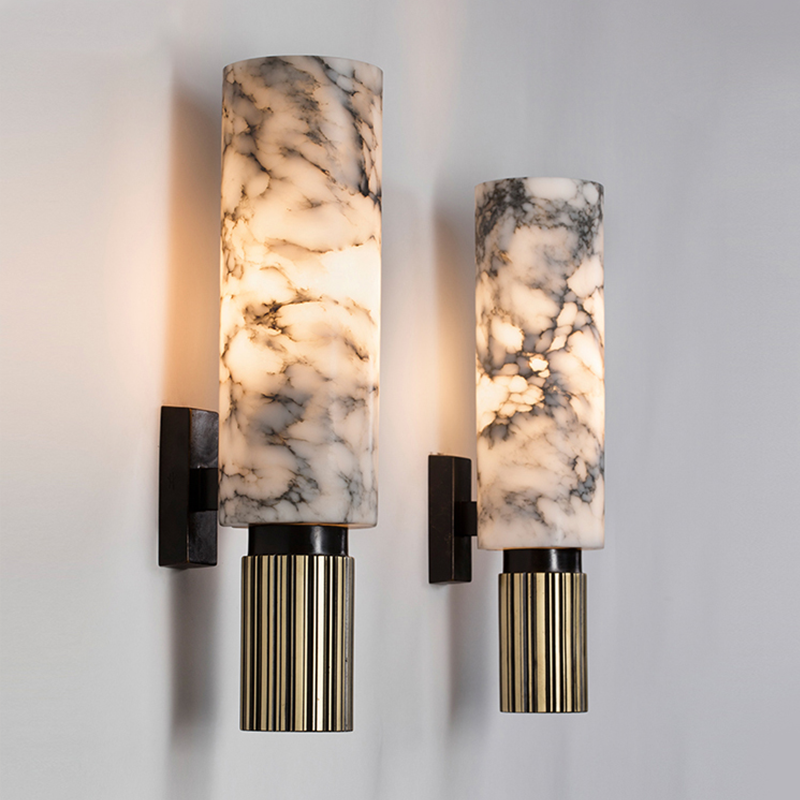 Marble Cylinder Wall Sconce