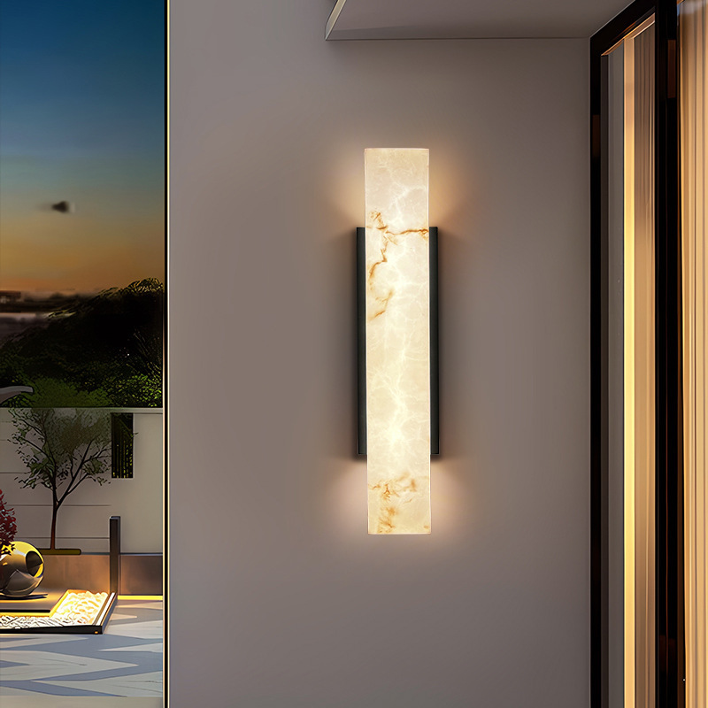 Backlit Marble Slab Sconce