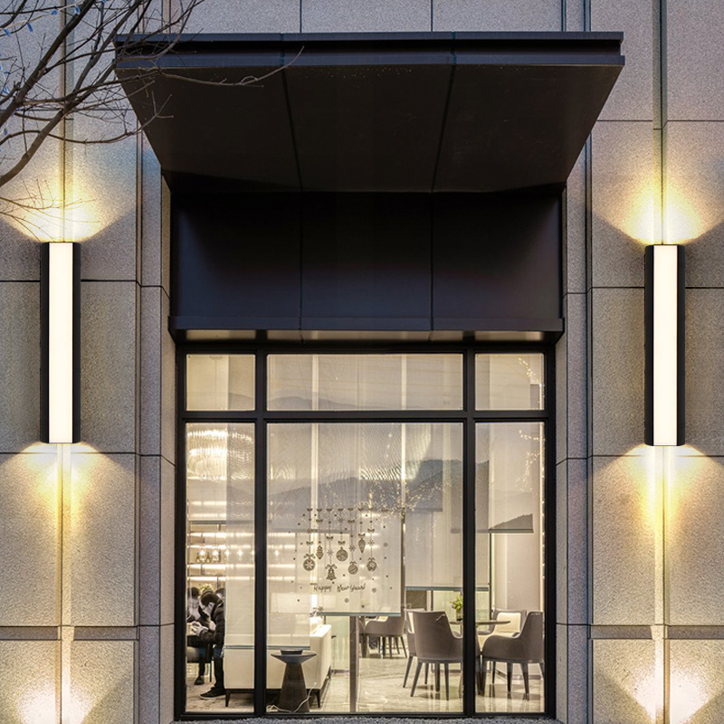 Twin Column Up-Down Facade Sconce