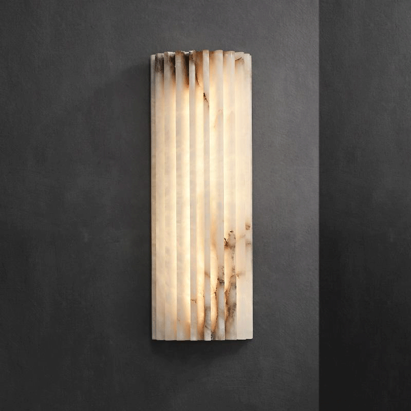 Alabaster Fluted Column Sconce