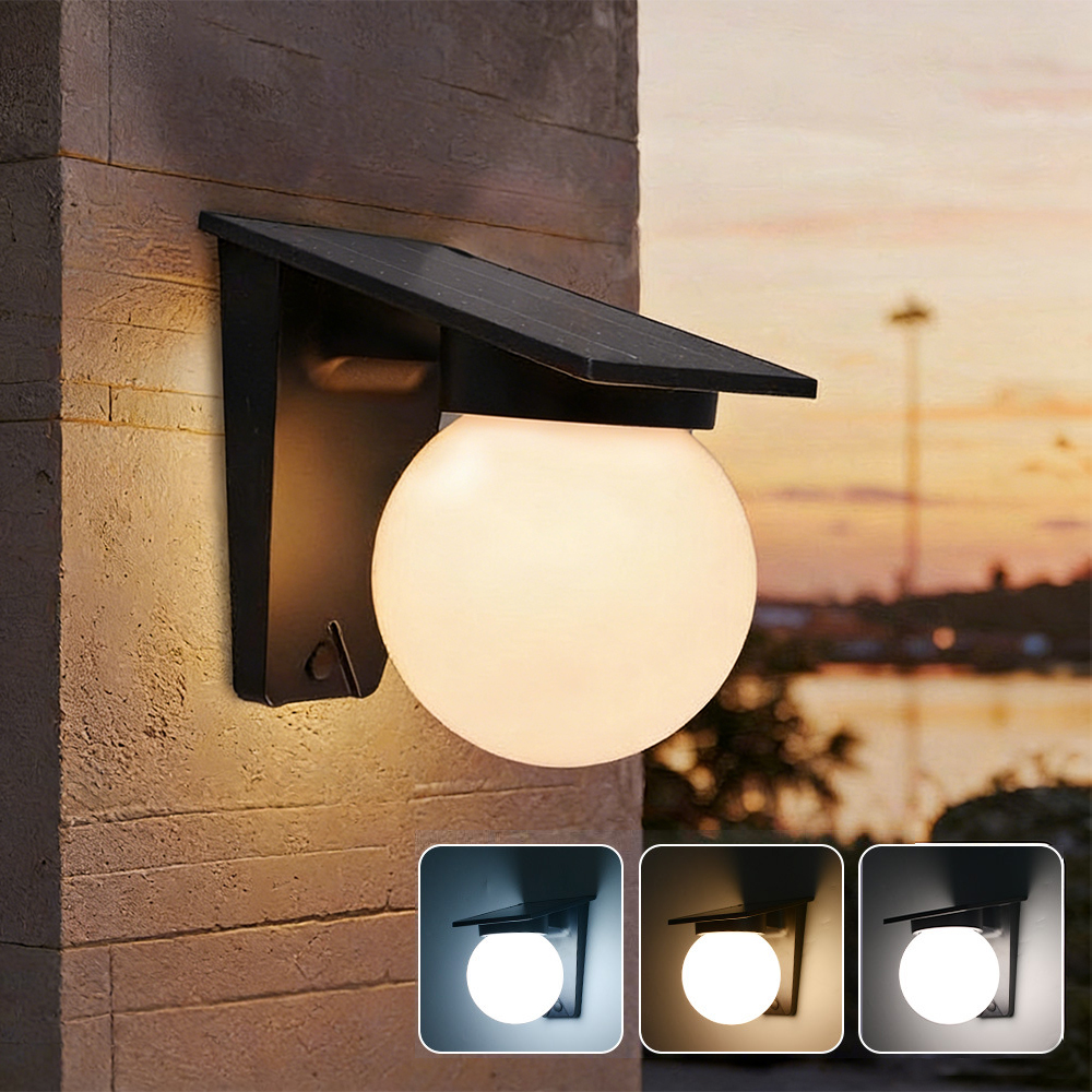 Solar Globe Wall Light